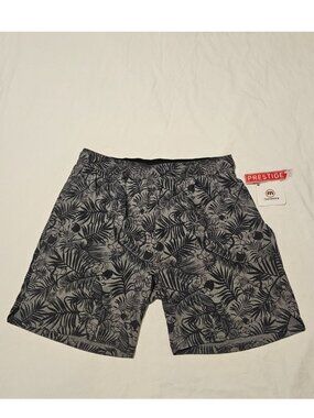 Travis Mathew Tropical Swim Trunks Gray Black Men’s M NWT